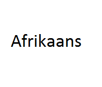 Afrikaans